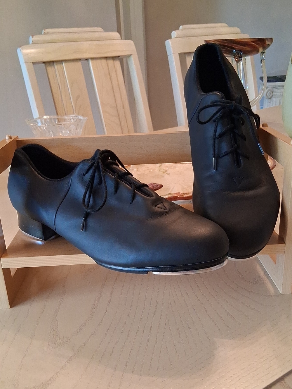 Bloch Audeo Jazz Tap Leather Lace-Up Men's Tap Black Shoes. 10 1/2 M. GREAT Cond